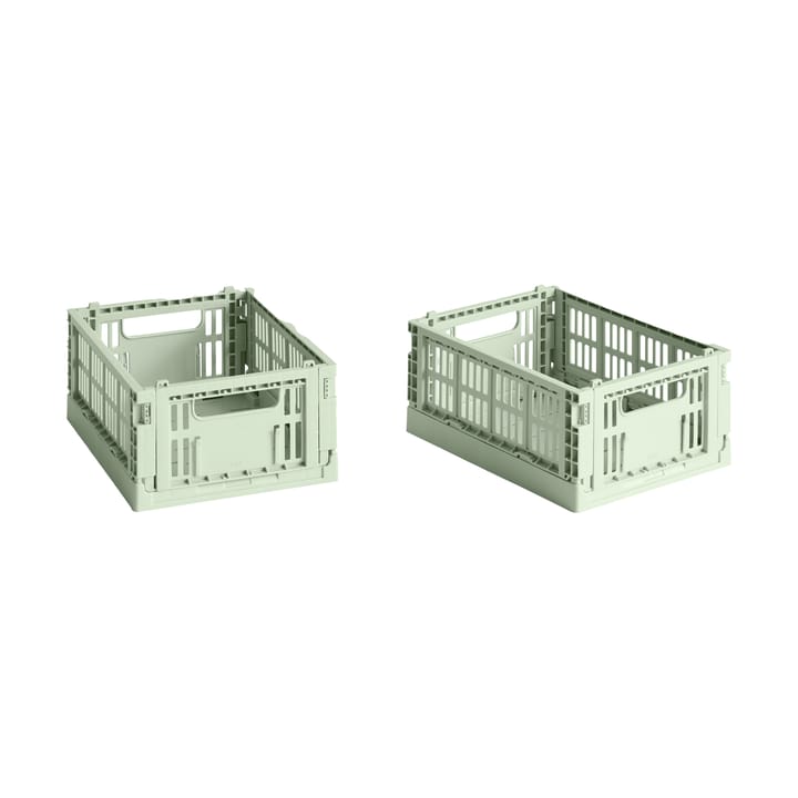 HAY Colour Crate Mini 2-pack 13x17 cm - Mint - HAY