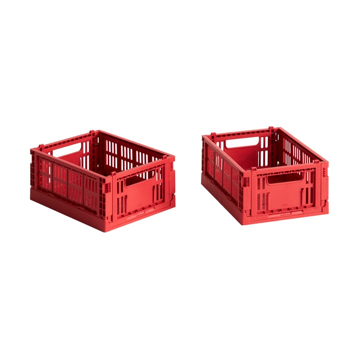 HAY Colour Crate Mini 2-pack 13x17 cm - Red - HAY