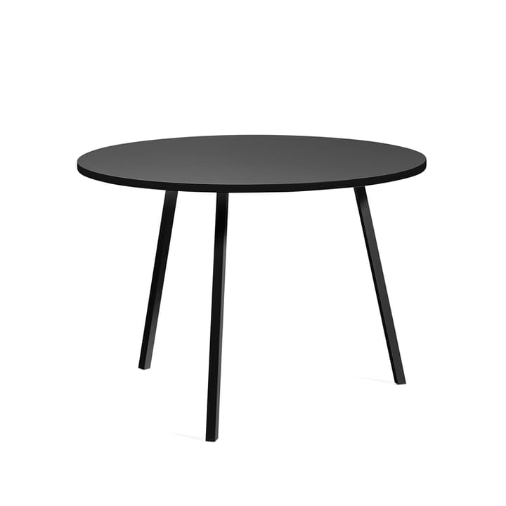 Okrągły stół jadalniany Loop Stand - Black linoleum-black, Ø105 cm - HAY