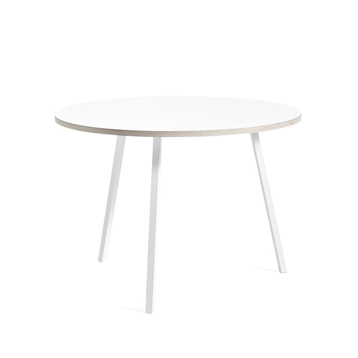 Okrągły stół jadalniany Loop Stand - White laminate-white, Ø105 cm - HAY