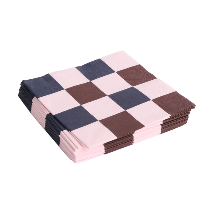 Pattern Dinner Check serwetki 40x40 cm 20-pak - Light pink-bordeaux-black M - HAY