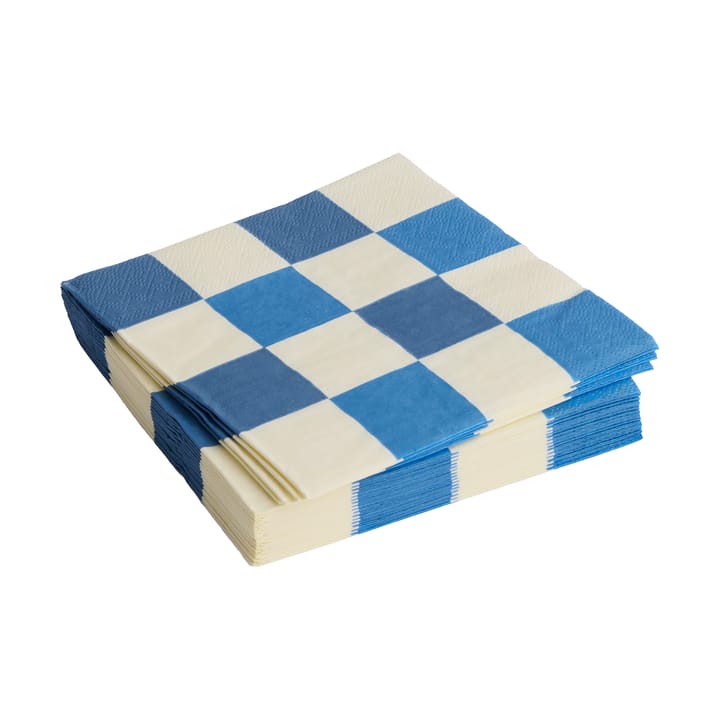 Pattern Dinner Check serwetki 40x40 cm 20-pak - Off white-blues M - HAY