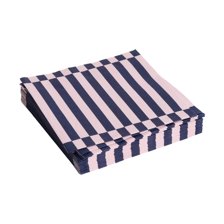 Pattern Dinner Stripe serwetki 40x40 cm 20-pak - Light pink-dark blue pillar - HAY