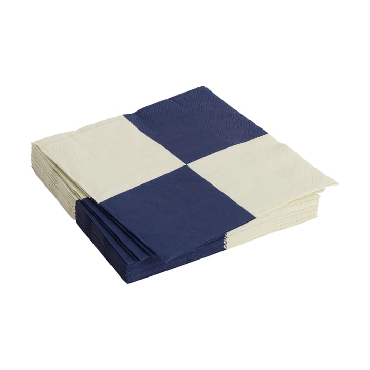 Pattern Lunch Check serwetki 33x33 cm 20-pak - Off white-dark blue L - HAY