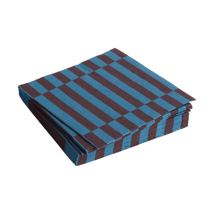 Pattern Lunch Stripe serwetki 33x33 cm 20-pak - Anthracite-bordeaux pillar - HAY