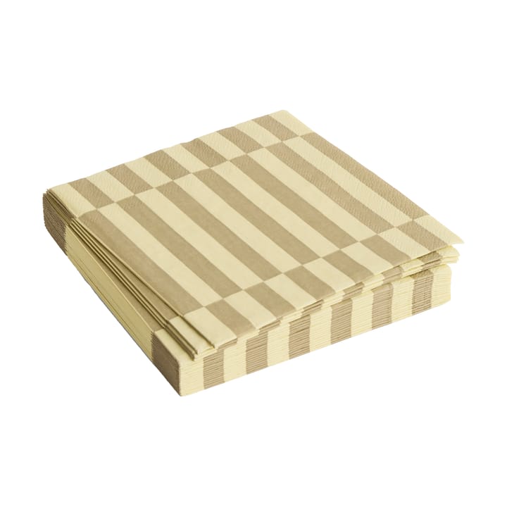 Pattern Lunch Stripe serwetki 33x33 cm 20-pak - Cream-sand pillar - HAY