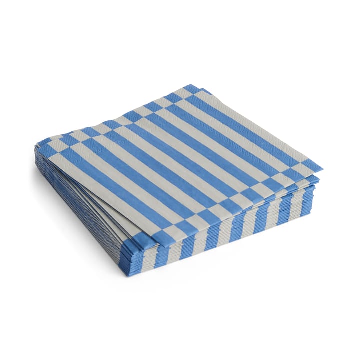 Pattern Lunch Stripe serwetki 33x33 cm 20-pak - Grey-blue pillar - HAY