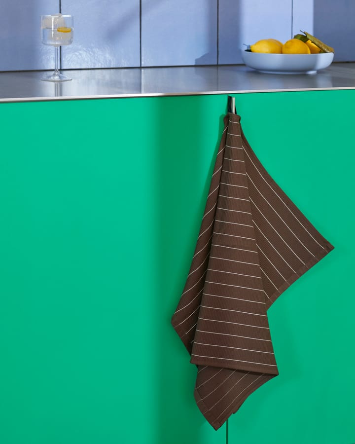 Ręcznik kuchenny Canteen 52x80 cm, Chocolate pinstripe HAY