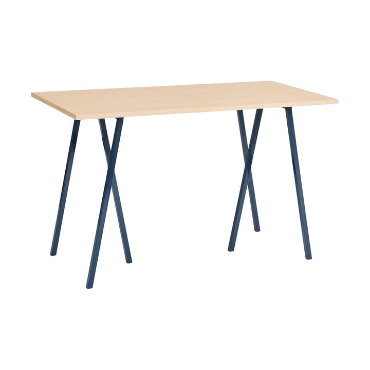 Stół barowy Loop Stand incl. support 77,5x160 cm - Deep blue-clear lacq. oak - HAY