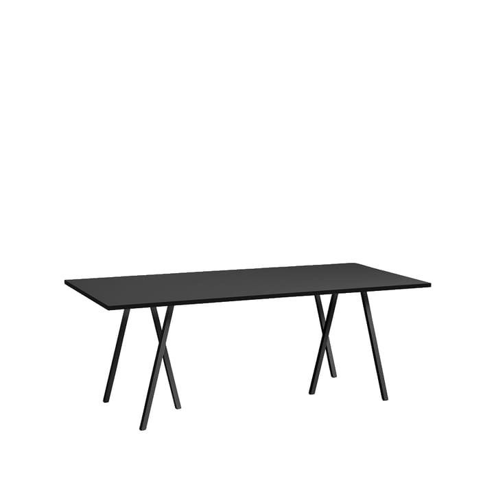 Stół do jadalni Loop Stand - Black linoleum-black, 200 cm - HAY