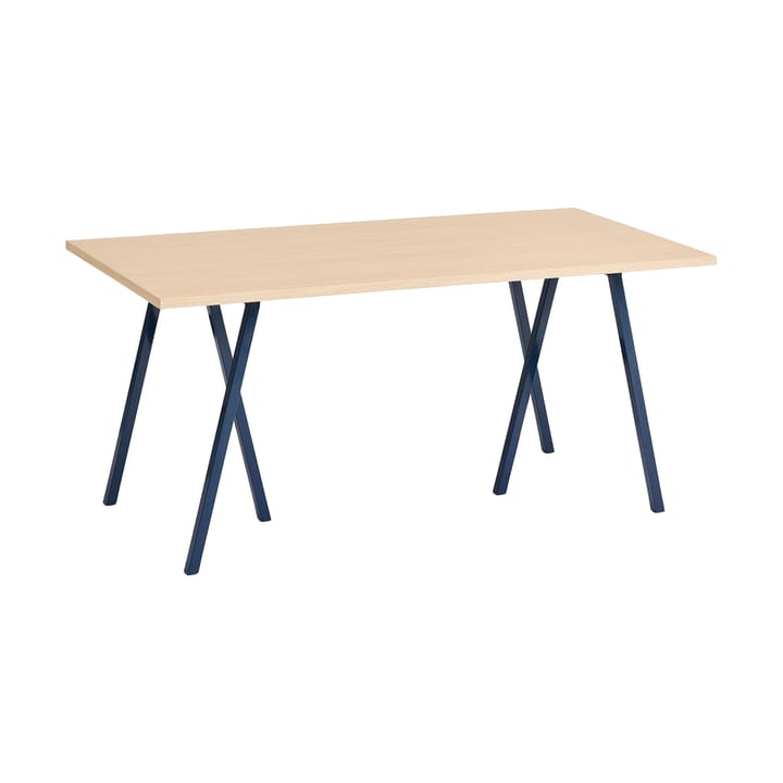 Stół do jadalni Loop Stand incl. support 77,5x160 cm - Deep blue-clear lacq. oak - HAY