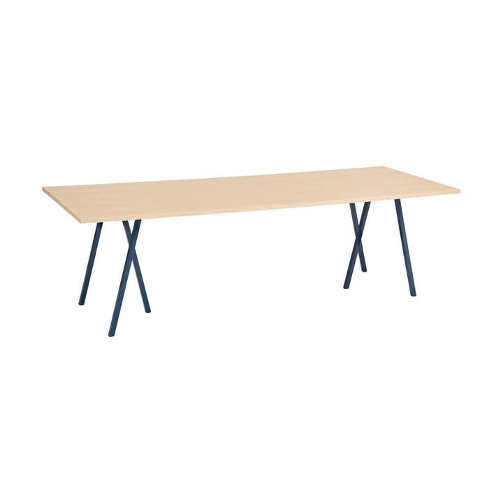 Stół do jadalni Loop Stand incl. support 92,5x250 cm - Deep blue-clear lacq. oak - HAY