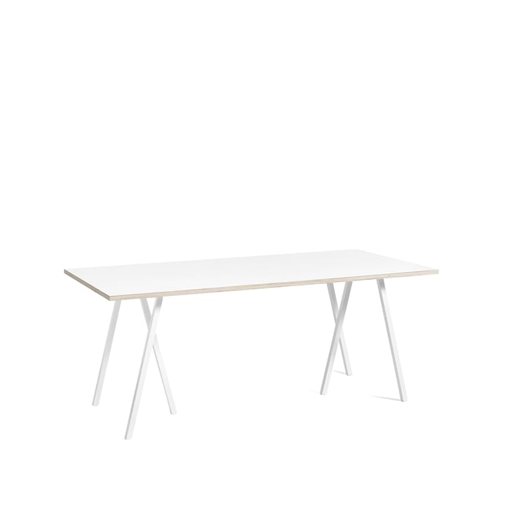 Stół do jadalni Loop Stand - White laminate-white, 180 cm - HAY