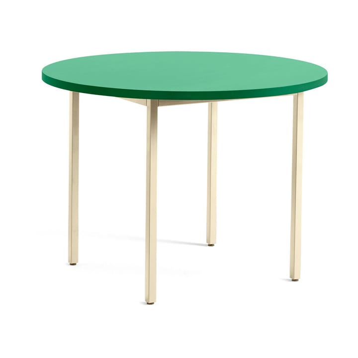 Stół do jadalni Two-Colour Ø105 cm - Ivory-green mint - HAY