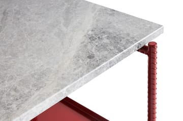 Stolik boczny Rebar 75x44x55 cm - Grey marble-barn red - HAY