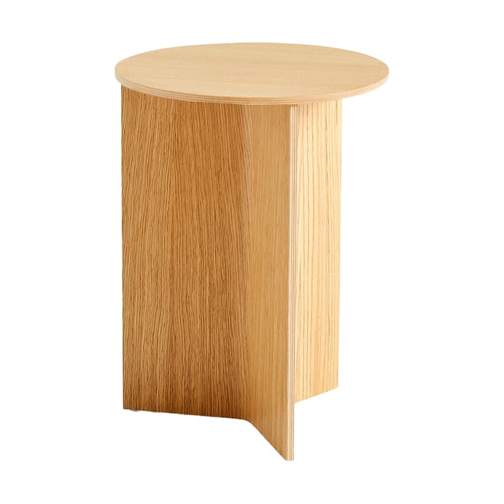 Stolik boczny Slit high Ø35 cm - Lacquered oak - HAY