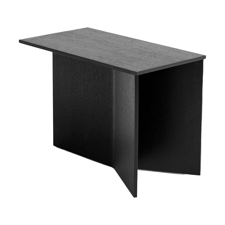 Stolik boczny Slit Oblong 27,5x49 cm - Black lacquered oak - HAY