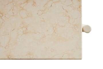 Stolik kawowy Rebar 80x49x40,5 cm - Beige marble-alabaster - HAY