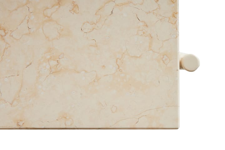 Stolik kawowy Rebar 80x49x40,5 cm, Beige marble-alabaster HAY