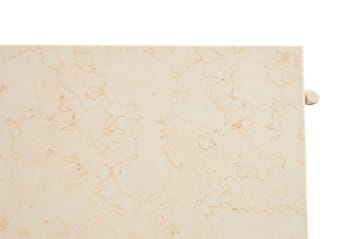 Stolik kawowy Rebar 80x84x33 cm - Beige marble-alabaster - HAY