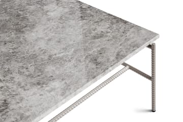 Stolik kawowy Rebar 80x84x33 cm - Grey marble-fossil - HAY