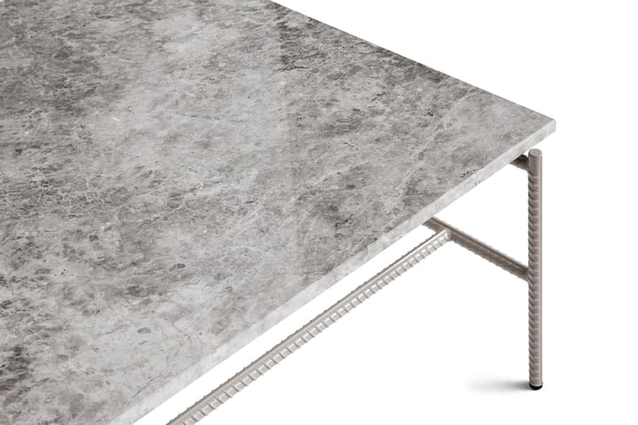 Stolik kawowy Rebar 80x84x33 cm, Grey marble-fossil HAY