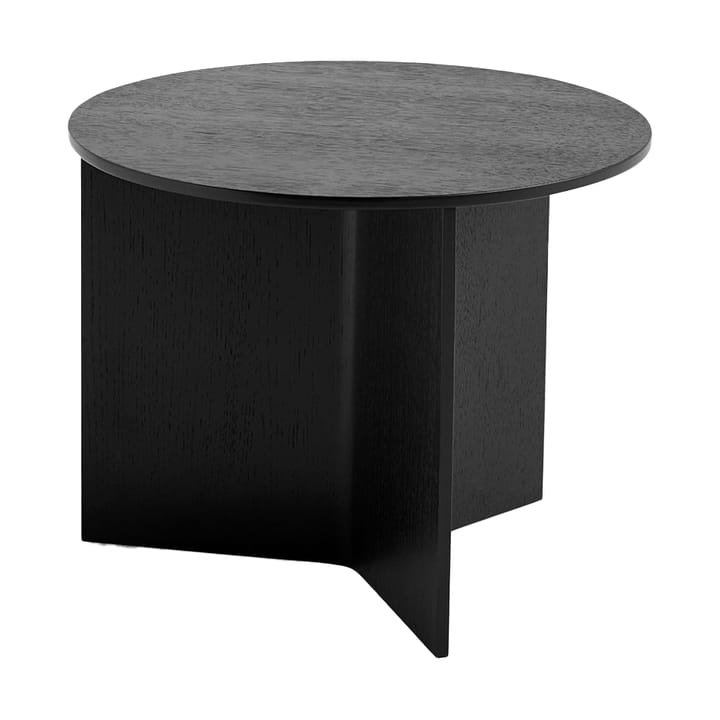 Stolik kawowy Slit Ø45 cm - Black lacquered oak - HAY