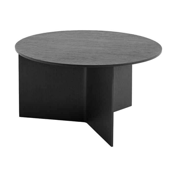 Stolik kawowy Slit Ø65 cm - Black lacquered oak - HAY