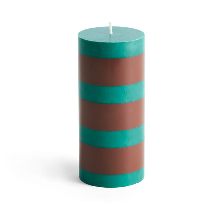 Świeca Column Candle small 15 cm - Green-brown - HAY