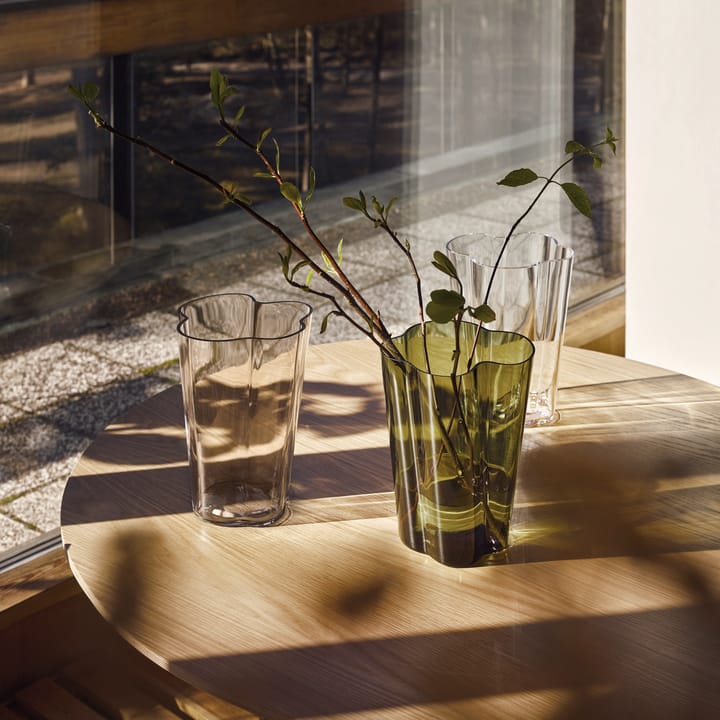 Alvar Aalto wazon, moss green, 270 mm Iittala