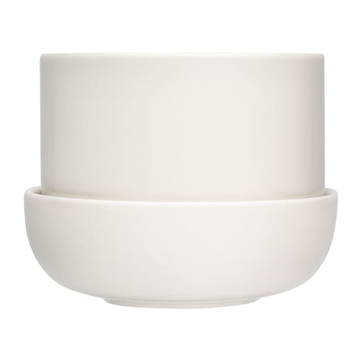 Doniczka z podstawką Nappula Ø17 cm w13 cm - Biały - Iittala