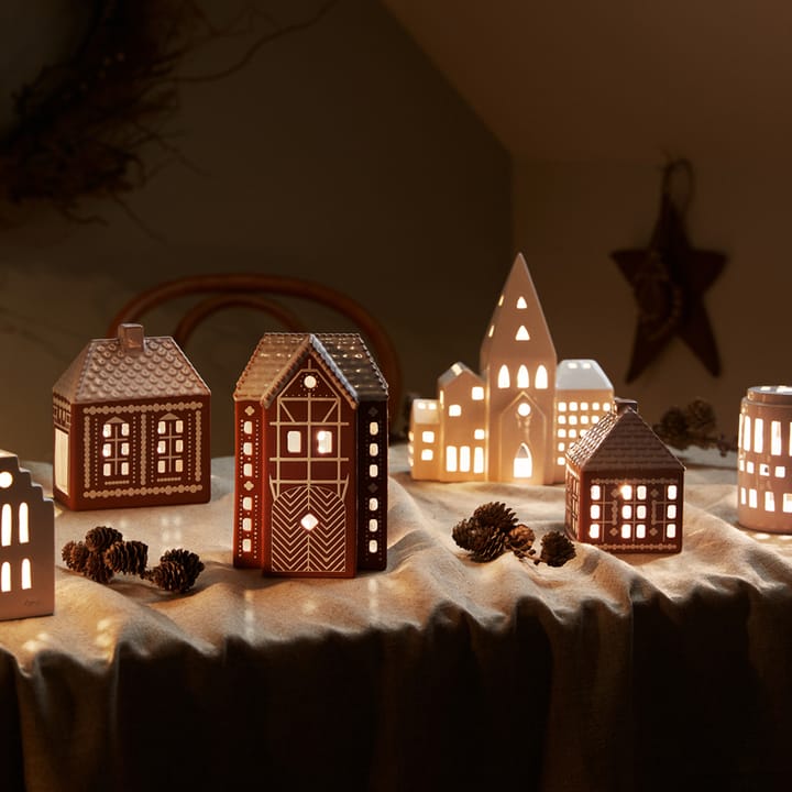 Gingerbread Świecznik duży 17 cm, brązowy Kähler