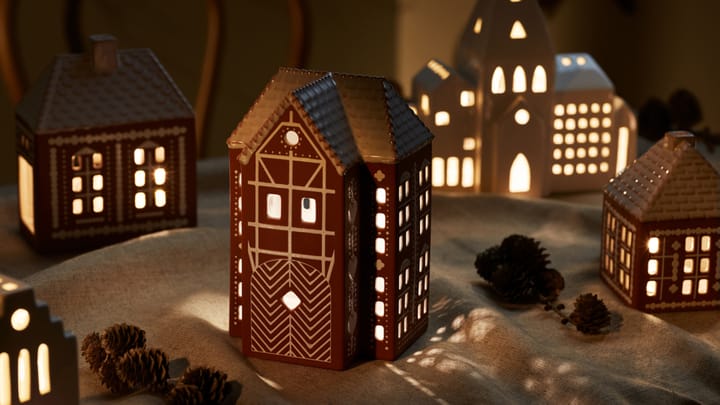 Gingerbread Świecznik duży 17 cm, brązowy Kähler