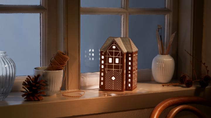 Gingerbread Świecznik duży 17 cm, brązowy Kähler