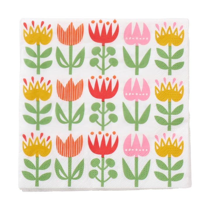 Serwetki Tulip 33x33 cm, 20 szt - Multi - Klippan Yllefabrik