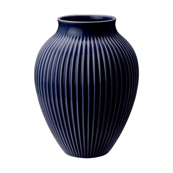 Wazon ryflowany Knabstrup 27 cm - Dark blue - Knabstrup Keramik