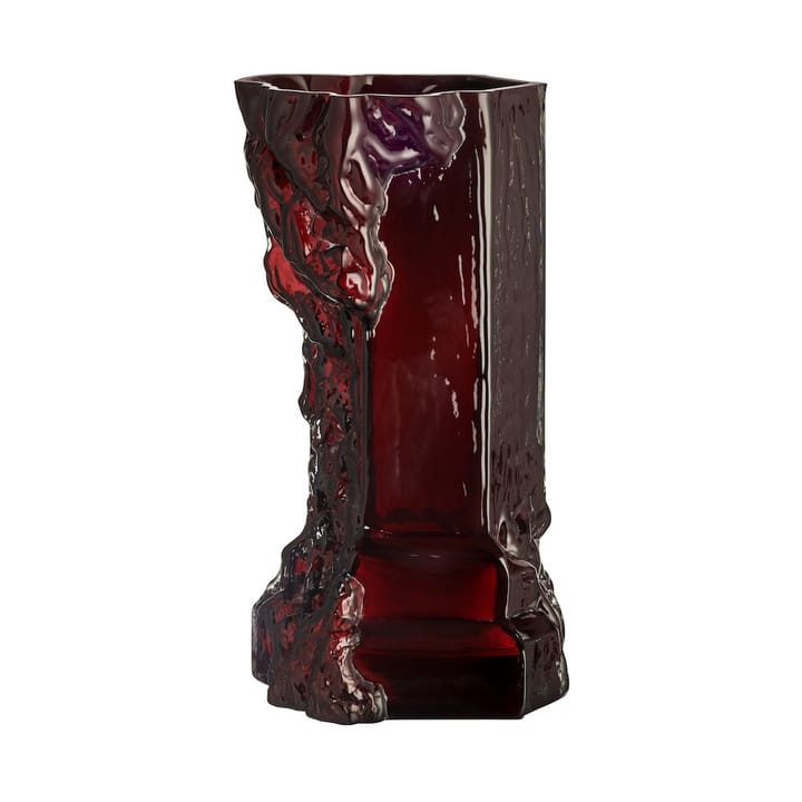 Wazon Rocky Baroque 35 cm - Oxblood - Kosta Boda