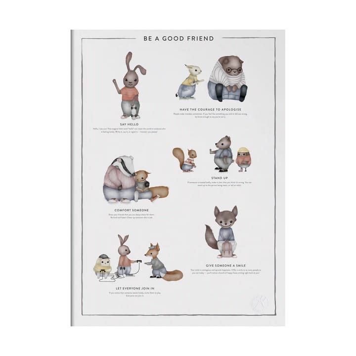 Plakat Be a Good Friend  - 30x40 cm - Kunskapstavlan®