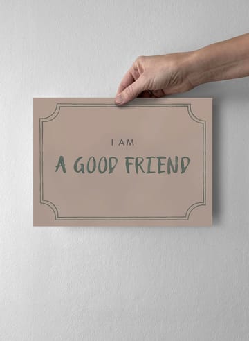 Plakat Good Friend Diploma 21x30 cm - Dusty rose - Kunskapstavlan®