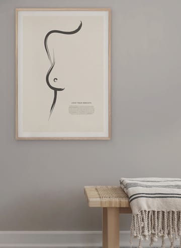 Plakat Love Your Breasts - 30x40 cm - Kunskapstavlan®