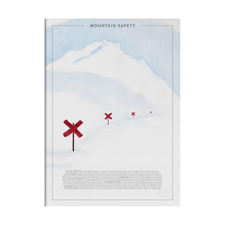 Plakat Mountain Safety - 50x70 cm. - Kunskapstavlan®