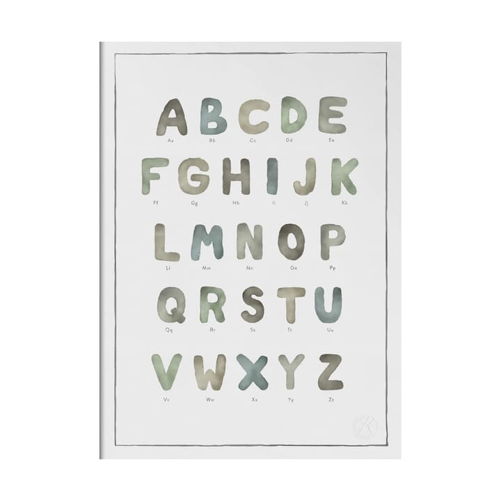 Plakat The Alphabet watercolour - 30x40 cm - Kunskapstavlan®