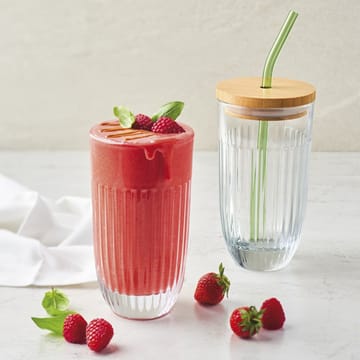 Szklanka do smoothie Ouessant z pokrywką i słomką 43 cl - Przezroczysta - La Rochère