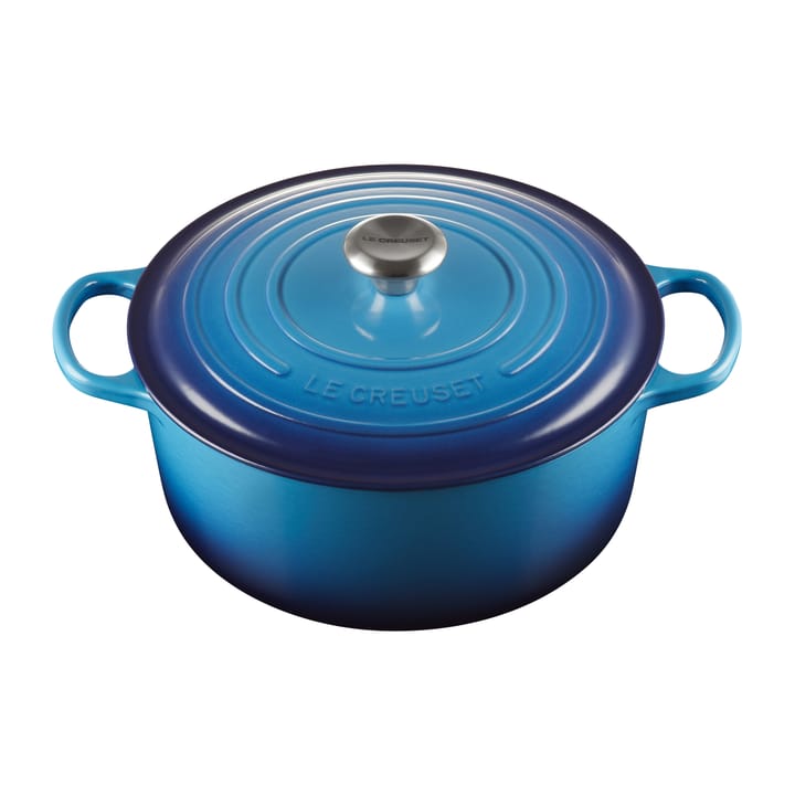 Le Creuset Signature okrągły garnek 6,7 l - Azure blue - Le Creuset