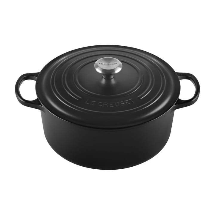 Le Creuset Signature okrągły garnek 6,7 l - Matte black - Le Creuset