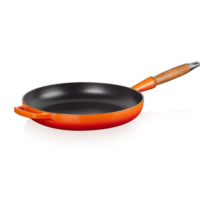 Le Creuset Signature patelnia do smażenia z drewnianym uchwytem 28 cm, Flame Le Creuset