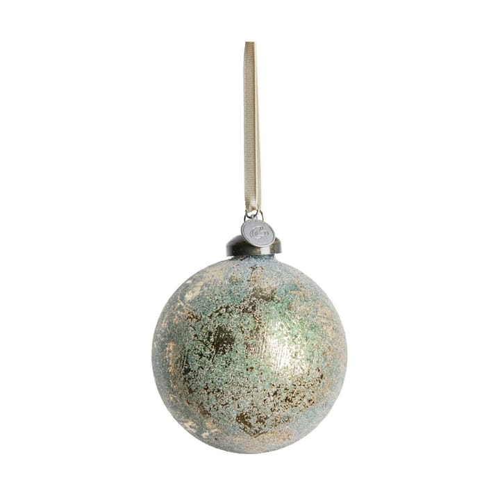 Bombka świąteczna Clearena Ø8 cm - Dusty green-gold - Lene Bjerre