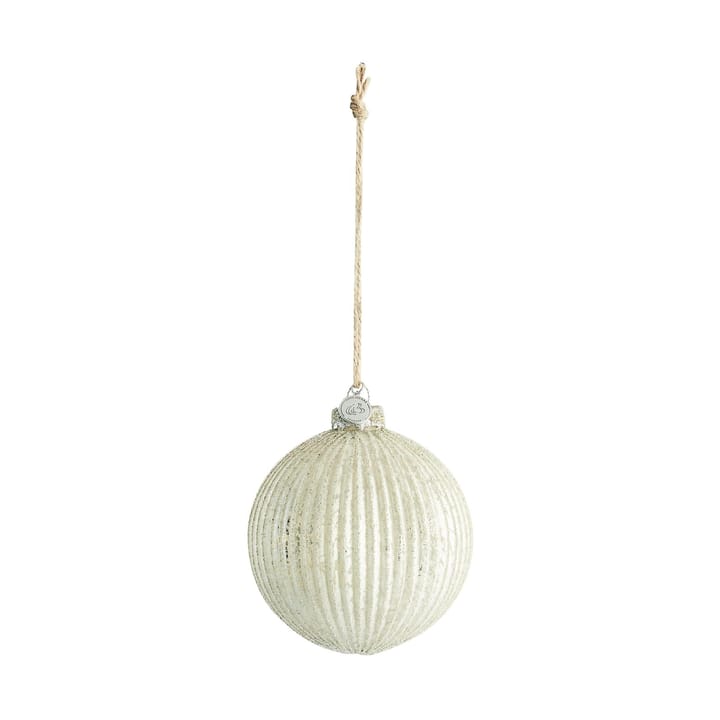 Bombka świąteczna Norille Ø11 cm - Off white, żłobiona - Lene Bjerre