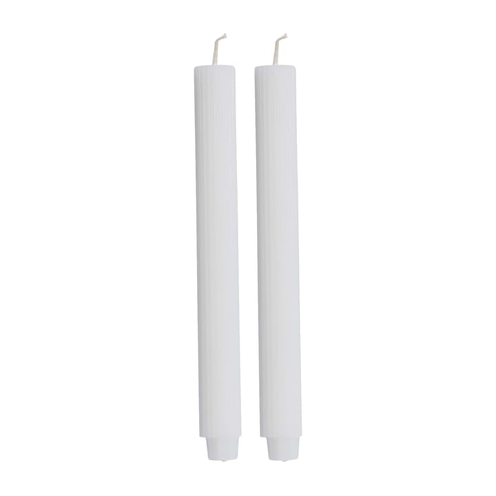 Świeca Ribbat 25 cm 2-pak, white Lene Bjerre