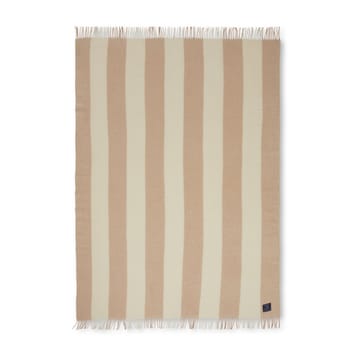 Blok Striped Recycled Wool pled 130x170 cm - Oat-White - Lexington